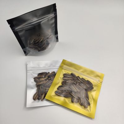 Resealable Zip के साथ फ्लैट बॉटम AL CPP सिल्वर एल्युमिनियम फूड पैकेजिंग बैग पाउच साफ़ करें