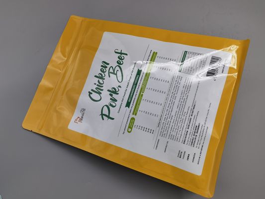 Mylar Zipcok Resealable Food पैकेजिंग पाउच बैग पालतू भोजन के लिए पुन: प्रयोज्य: