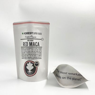 Resealable व्हाइट क्राफ्ट एल्युमिनियम लैमिनेटेड बैग बायोडिग्रेडेबल